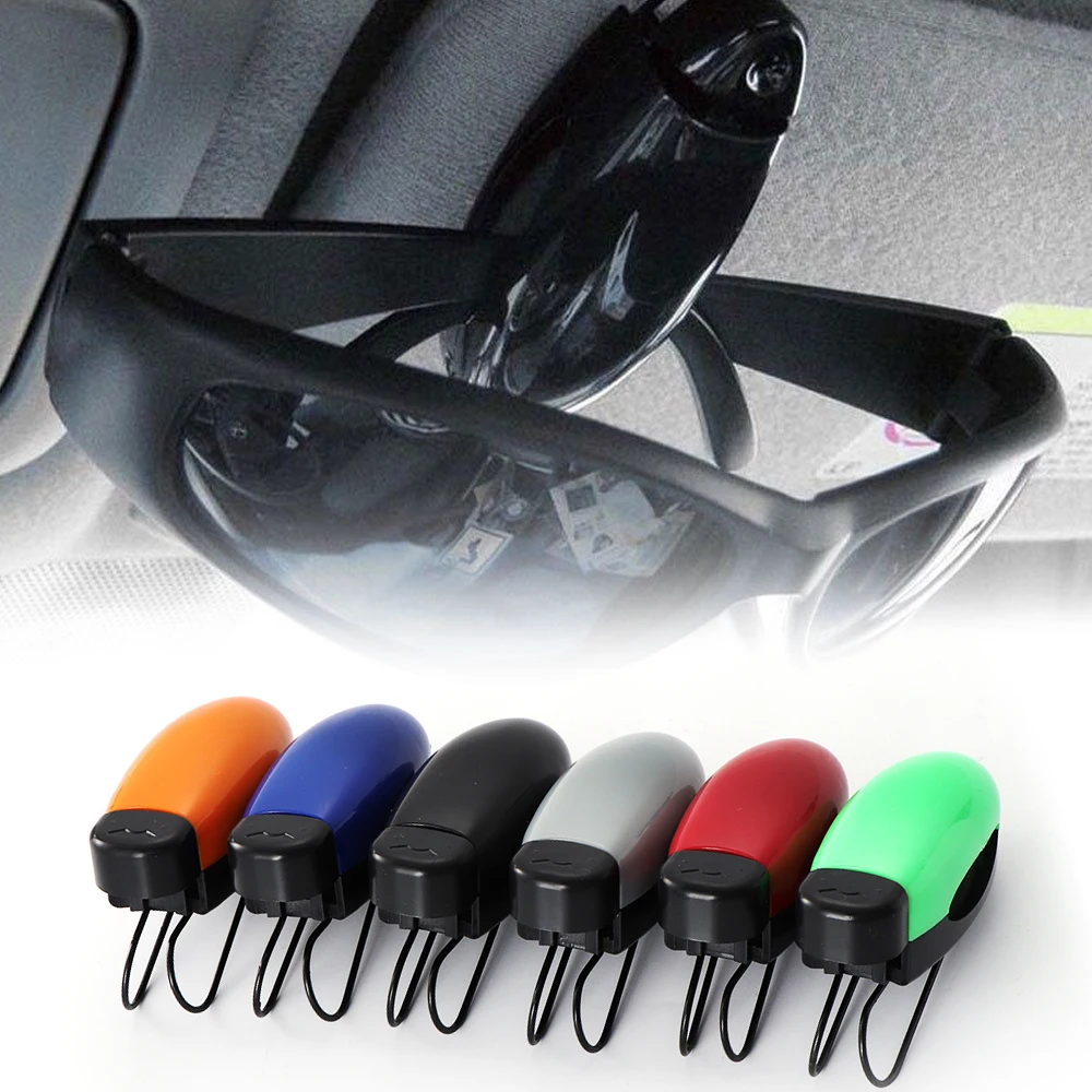 

6 color Universal Car Auto Interior Sun Visor Clip Holder For Card Pen Reading Eye Glasses Sunglasses Holder Portable 6 colors