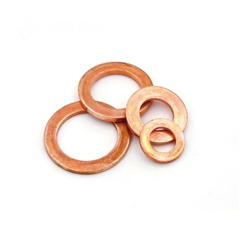 

10pcs Copper washer inner diameter M14 outer diameters M16-20 flat gasket marine table gasket Watts meson Thickness 0.5mm-3mm