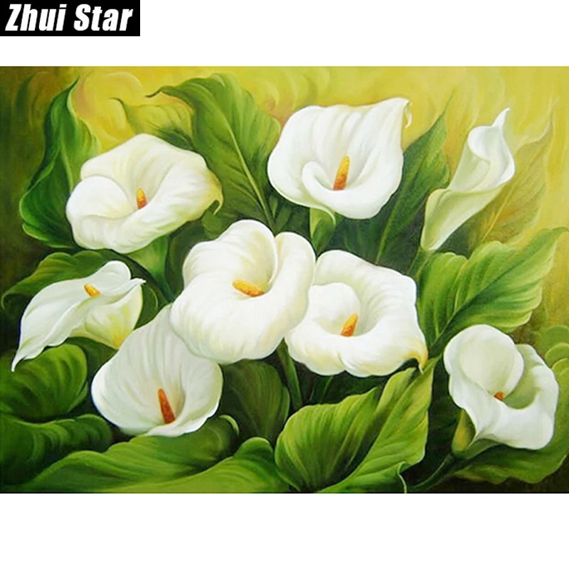 

Full Square Diamond 5D DIY Diamond Painting "beautiful flower" Embroidery Cross Stitch Rhinestone Mosaic Painting Decor