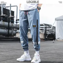 Разборчивые брюки-карго, мужские хип-хоп брюки с карманами, длина до щиколотки, мужская Японская уличная одежда, брюки, повседневные брюки для бега, мужские