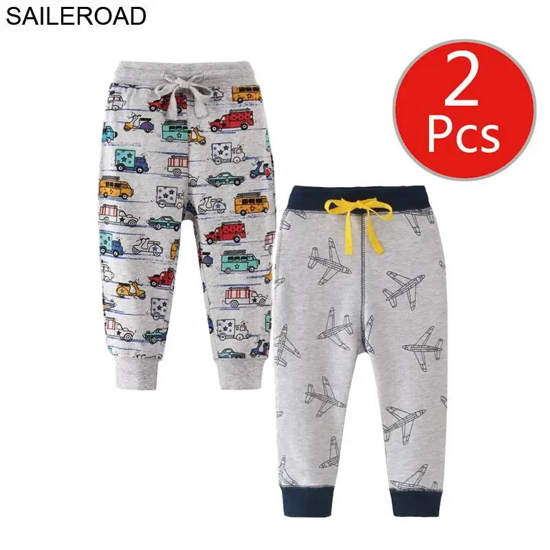 SAILEROAD 2 шт. Детские спортивные штаны повседневные брюки Автомобиль Брюки для