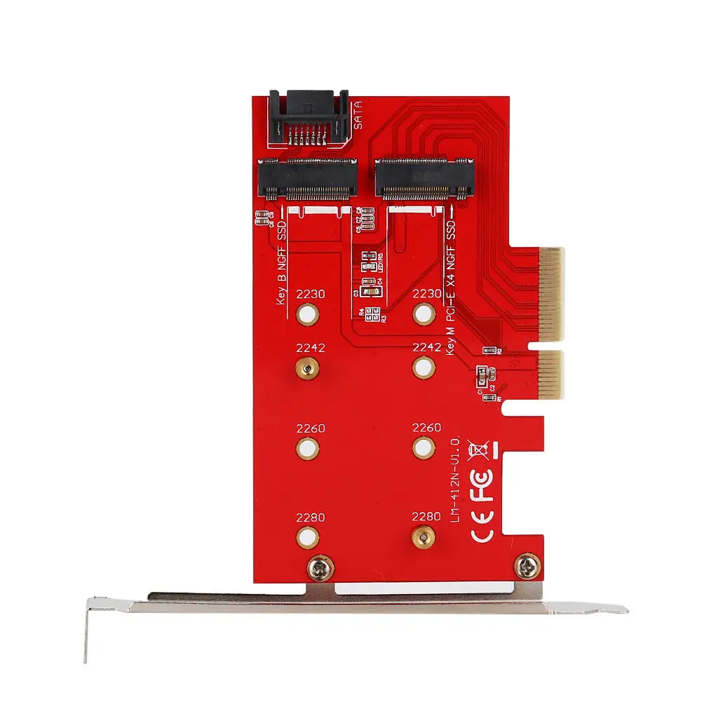 Компьютерная шина Pci-E X4 для M.2 Ngff M/B Ключ Ssd переходник sata карты для настольных ПК