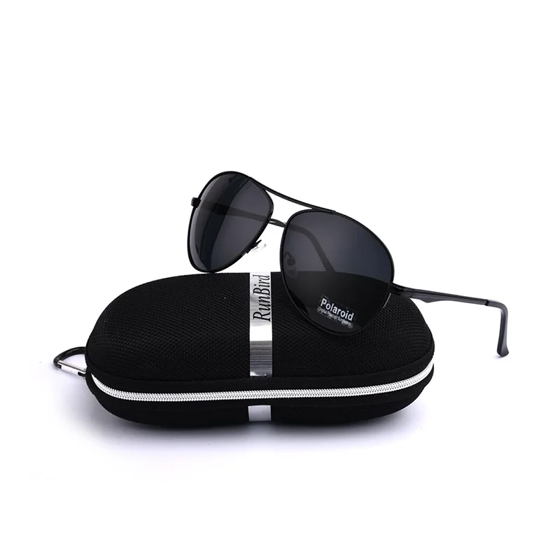 Лидер продаж, модные мужские поляризованные солнцезащитные очки для вождения, солнцезащитные очки для мужчин, UV400, для путешествий, для вождения, мужские солнцезащитные очки, чехол - Цвет линз: Black Frame Black