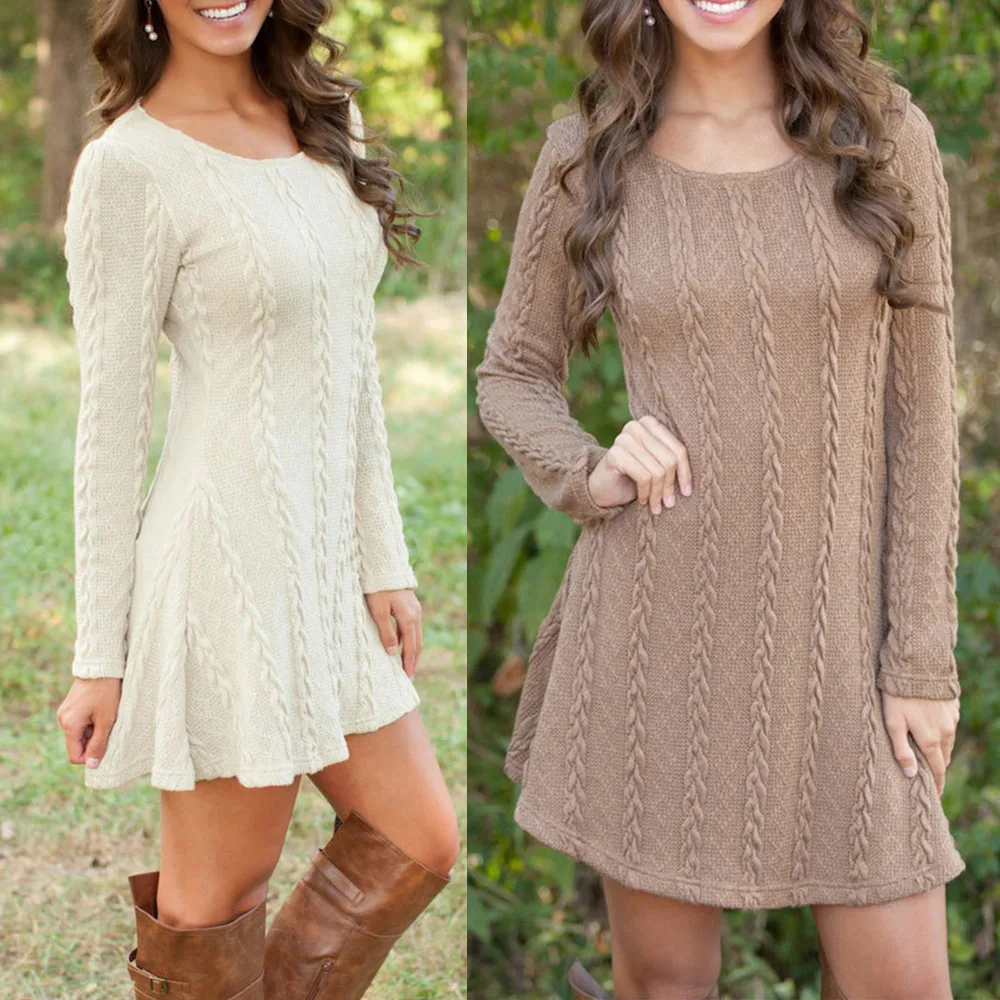 Boho Chic Women Winter Party Dress Long 