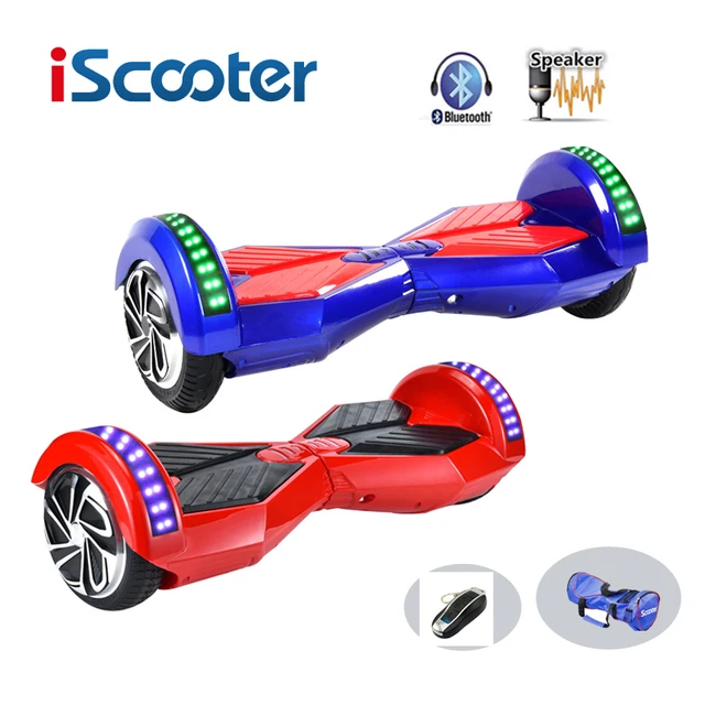 Новый ScootersSmart iScooter hoverboard 8 дюймов 2 Колеса Самостоятельно Балансировки Электрический Скутер Баланс Hover Доска с LED Bluetooth