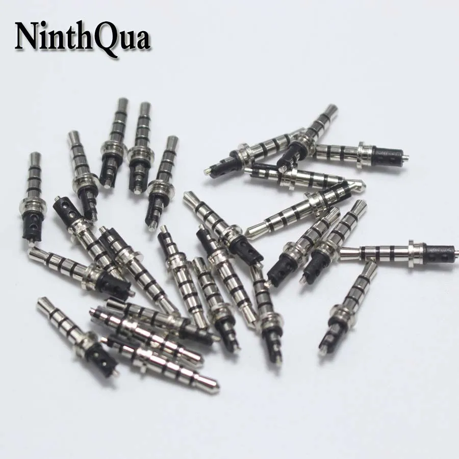 

10pcs 2.5mm 4pole Stereo headset plug 2.5 audio plug Jack metal head connector repair DIY parts for phone MP3 MP4 Mic