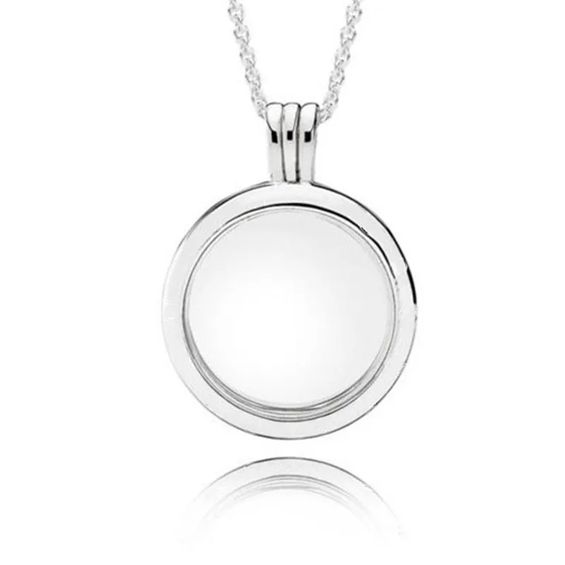 

New Trendy 925 Sterling Silver Charm Small Medium Large Floating Locket Pendant Fit Original Pandora Necklace Women Jewelry Gift