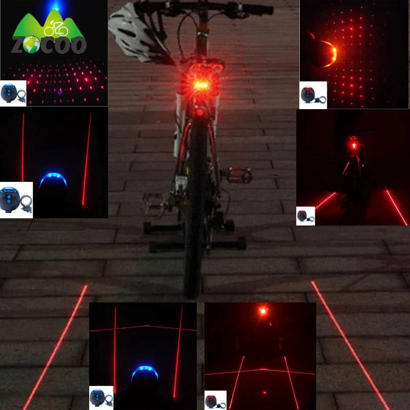 

Zocoo 5LED Bike Lights New Waterproof Bicycle Light Rear Have 7 Flash Mode Cycling Light At Night It's Safe Bicycle Accessories