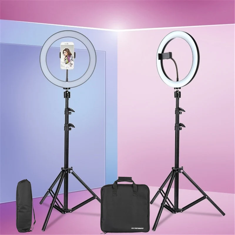 

Tycipy USB Plug LED Selfie Ring Light 5500K Studio Photography Photo Fill Ring Light with Tripod Phone Holder for iphone Xiaomi