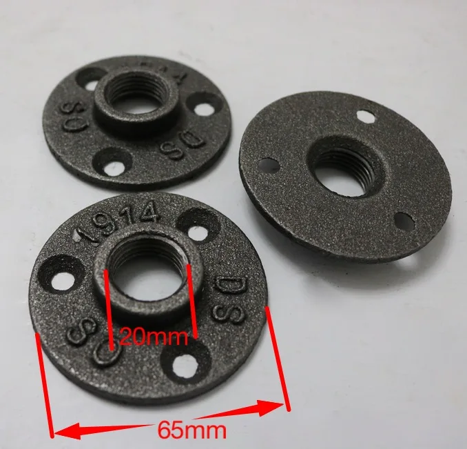 16PCS/LOTS Cast Iron Flanges Casting Antique Flange Base Bracket For G1/2\ 16PCS/LOTS Cast Iron Flanges Casting Antique Flange Base Bracket For G1/2\