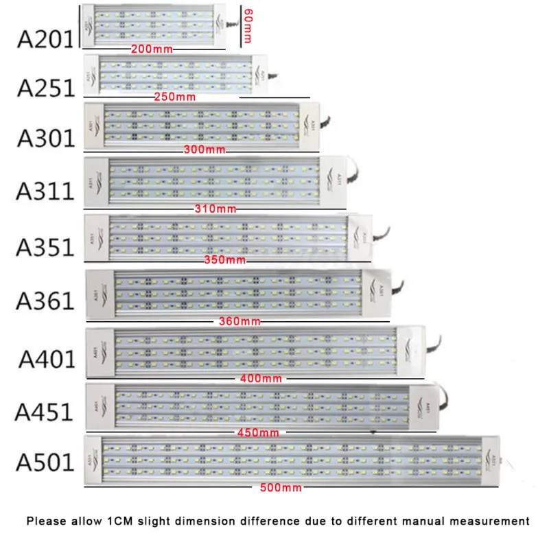 A-Series Aquarium 5730 LED Lamp 12-39W LED Fish Tank Light 100~240v Brief Aquarium Aquatic Water Plant Grow Light12