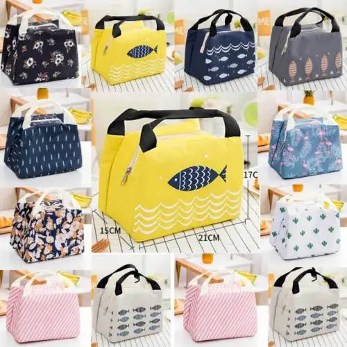 

Portable Insulated Thermal Cooler Lunch Box Carry Tote Picnic Case Storage Bag
