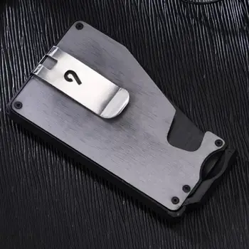 

New Fashion Slim Aluminum Alloy Credit Card Holder Antistatic Metal Wallet Purse Male Carteira Automatic Business Card Hold