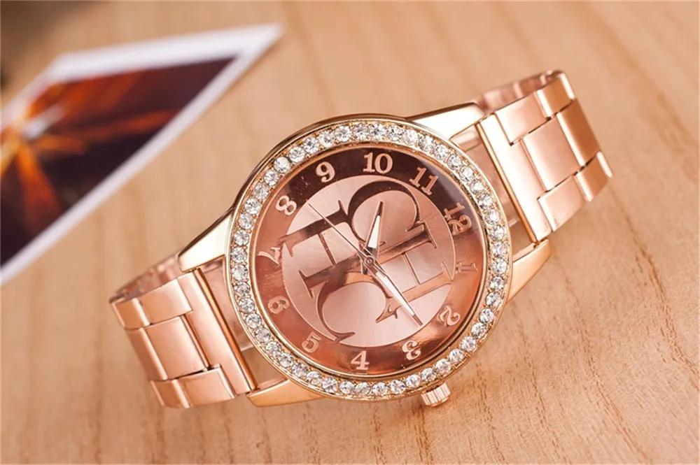 montre homme new famous brand full steel dress wristwatch Gold Geneva Women font b watches b