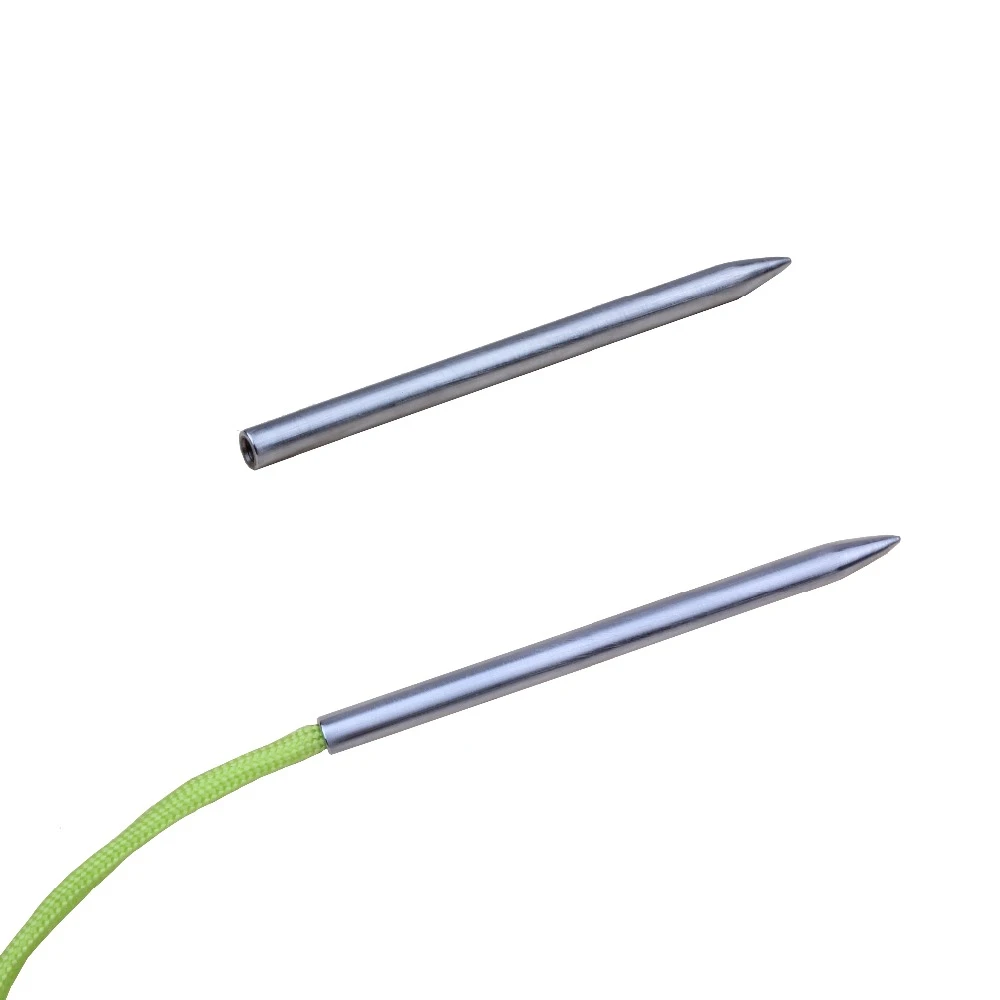 1pcs 3" Steel Paracord Needle With Screw Thread Shaft Tip Stiching Needle Fid For Kniting