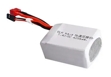 Lipo Аккумулятор 7,4 V 4200mAh 5C 2S высоковольтный Приемник мощность 5t 5sc для ELK-RACING Baja Rc модель автомобиля Lipo батарея - Цвет: T Futaba Plug