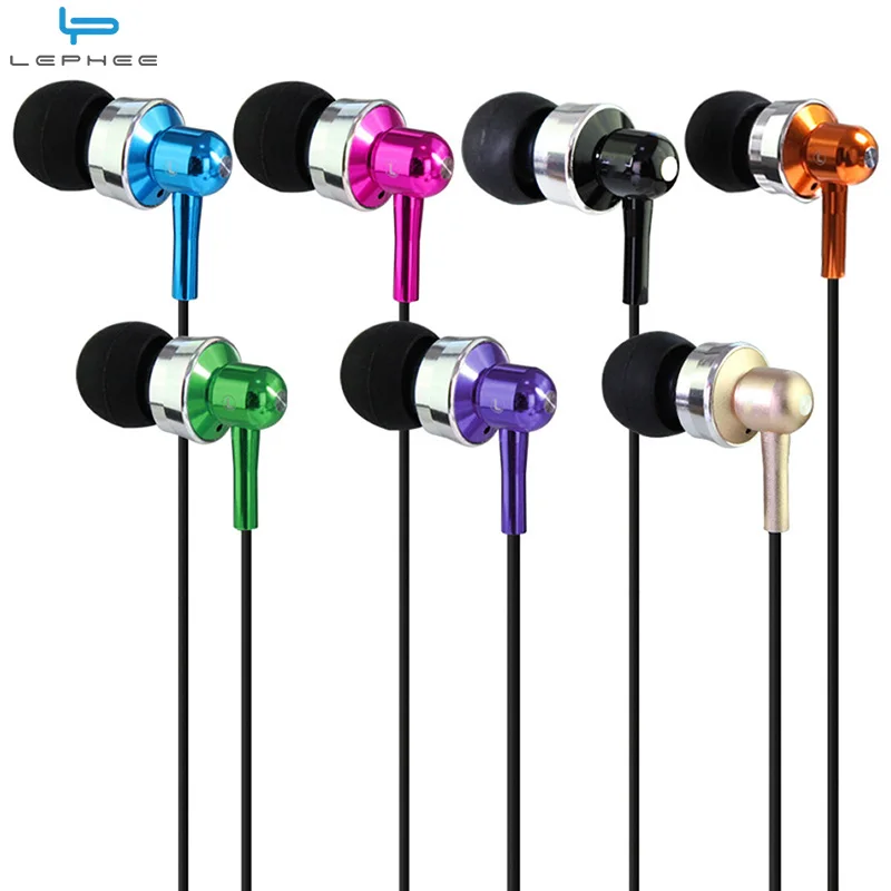 Original LEPHEE Wired In-Ear Earphones HST-52 Metallic Body Deep Bass Earphone for iPhone Samsung Xiaomi Redmi 4x Phones | Электроника