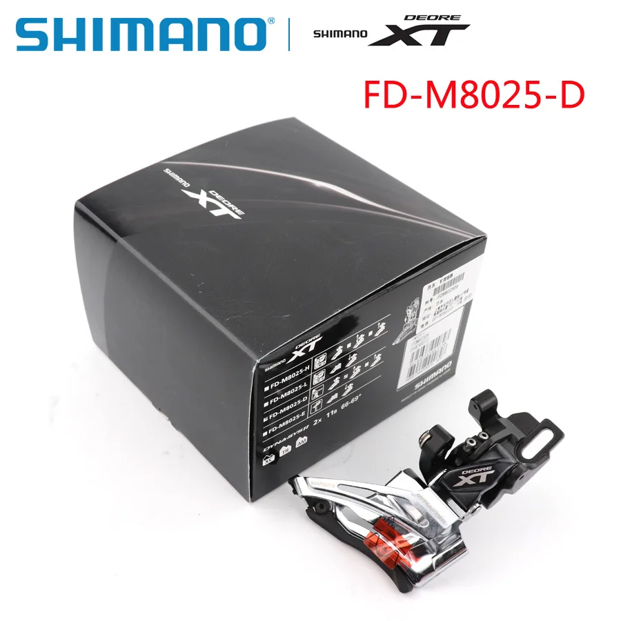 SHIMANO DEORE XT FD M8025 передний переключатель оригинальная коробка MTB переключатель 2X11Speed запчасти для велосипеда