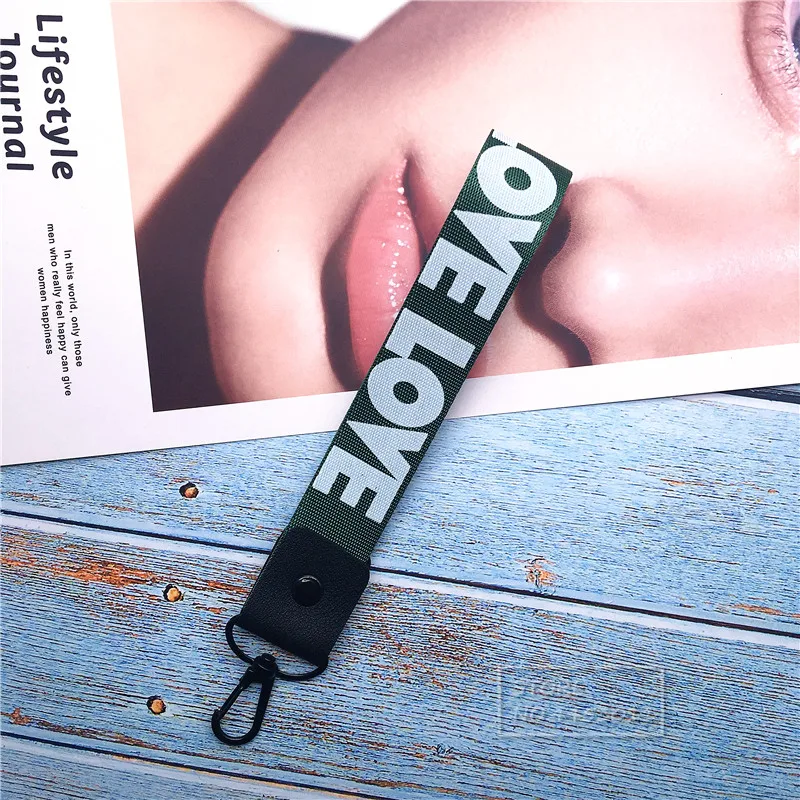 10 шт. любовь Алфавит ремешки для ключей USB значок держатель DIY повесить веревку Лариат нашейные Ремешки ремень мобильного телефона бретели для нижнего белья