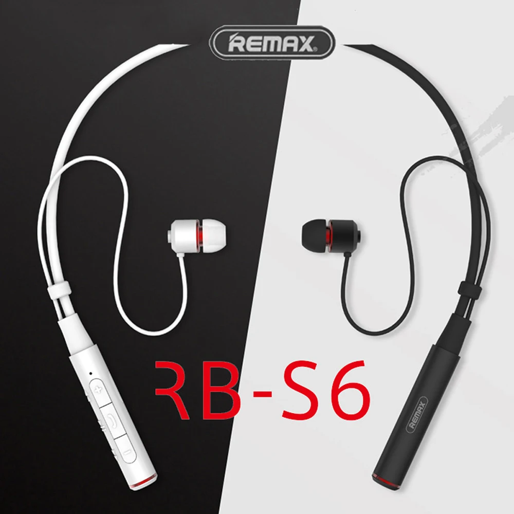 Спортивная Bluetooth-гарнитура Remax RB-S6 с шейным ремешком беспроводные музыкальные
