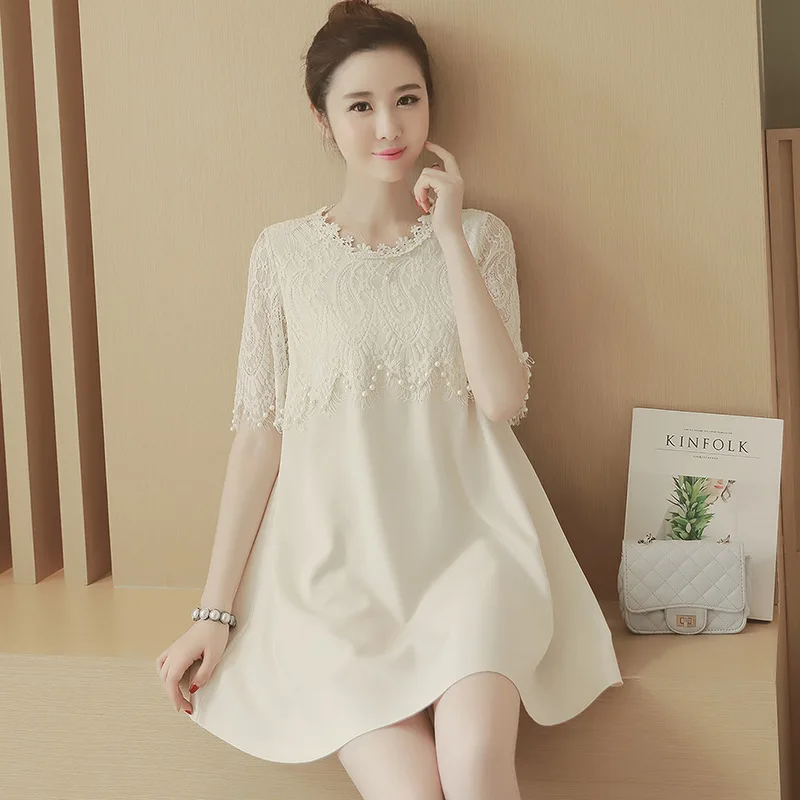 

Fashion Summer Pregnant Dress Maternity Clothes Embroidery Lace Maternity Dress Pregnancy Clothes For Pregnant Woman