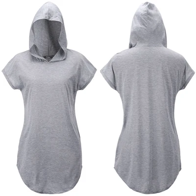 Camisas Femininas, футболка с капюшоном, футболка для женщин, короткий рукав, летние топы, Vetement Femme, футболка размера плюс, женская одежда - Цвет: t shirt women gray