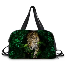 Животных леопарда волк с принтом Новая мода Большой Ёмкость дамы Чемодан сумка дорожная сумка печати путешествия Чемодан сумка Повседневное сумка