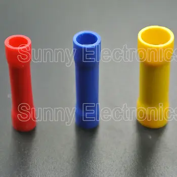 

freeshipping 100x Insulated Straight Wire Butt Connector Electrical Crimp Terminals