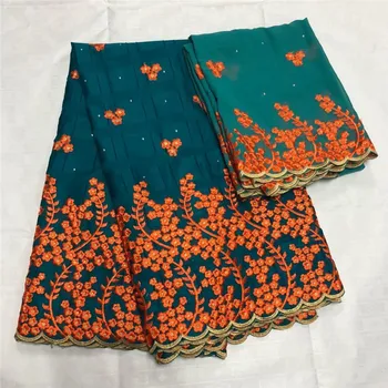 

New arrival embroidery tulle lace african bazin riche lace fabric cotton bazin riche getzner with stones 5+2yard/lot! J207
