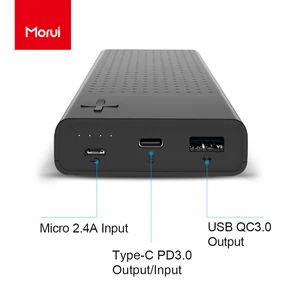 MORUI 20000mAh Power Bank SN20 Pro Quick Charge 3.0 External Battery USB QC3.0 + 18W Type C PD3.0 Ports Fast Charging Powerbank MORUI 20000mAh Power Bank SN20 Pro Quick Charge 3.0 External Battery USB QC3.0 + 18W Type C PD3.0 Ports Fast Charging Powerbank