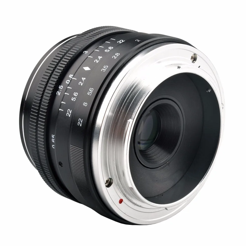 Lightdow 50 мм F2.0-F22 Prime фиксированный ручной фокус объектив для sony E-Mount Cannon Nikon Olympus M4/3 Fujifilm беззеркальных камер