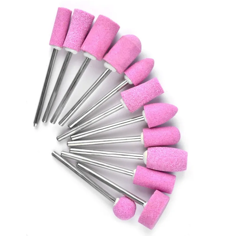 

1Pcs 5 Types Pink Quartz Milling Burrs Nail Art Cutter Polishing Buffer Files Electric Machine Drill Bits Nail Polishing Tool 55