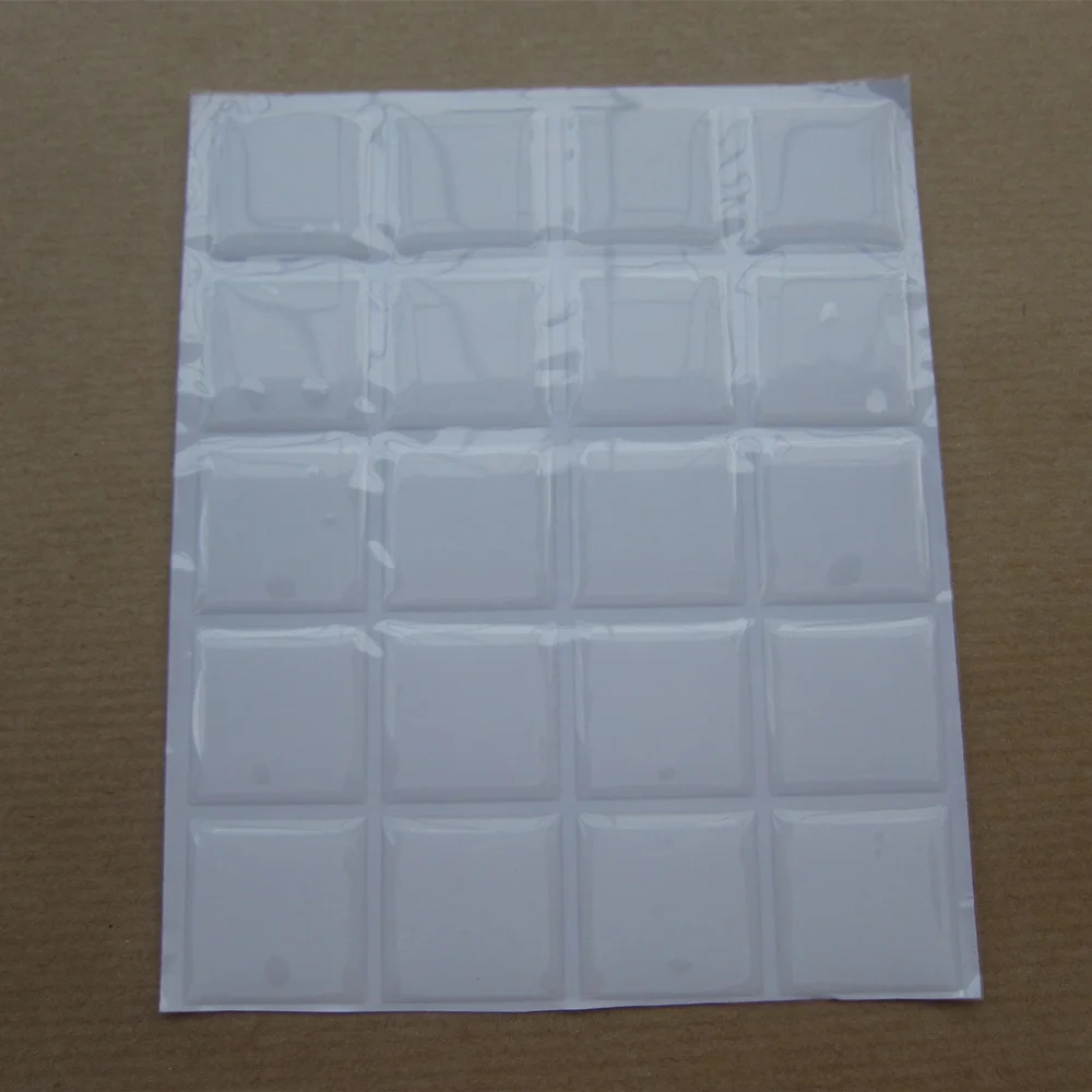 Wholesale 100PCS 1 Inch Square Epoxy Dome Stickers,DIY Self Adhesive 3D