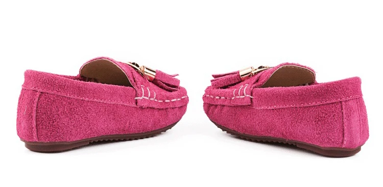Кисточка для малышей Детские Мокасины кожаные туфли слипоны для маленьких мальчиков лофтеры для девочек повседневная обувь на плоской