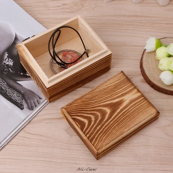 

Handmade Wooden Box With Lid Storage Case Crafts Sundries Organizer 2 Sizes Makeup Organizer Organizador Box Dropshipping
