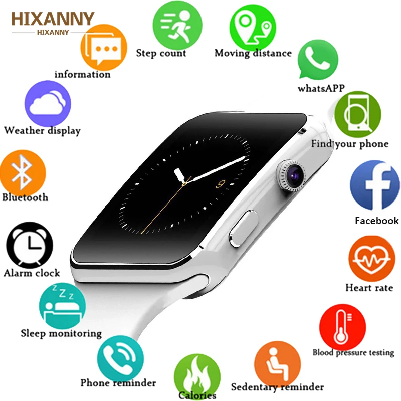 New Arrival Smart Watch with Camera Touch Screen Support SIM TF Card Bluetooth Smartwatch For iPhone Xiaomi Android IOS PK Q18