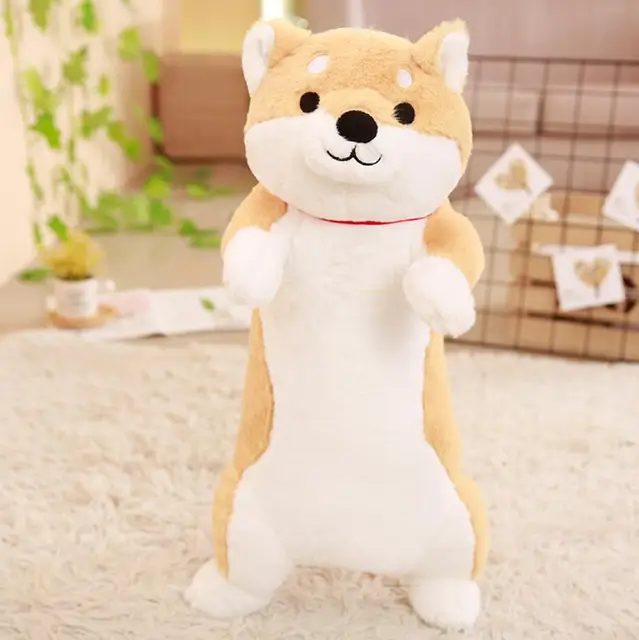 1pc 60cm Cute Corgi Dog Plush Toy Soft Stuffed Kawaii Animal Cartoon Dog Plush Sofa Pillow Lovely Christmas Gift for Kids