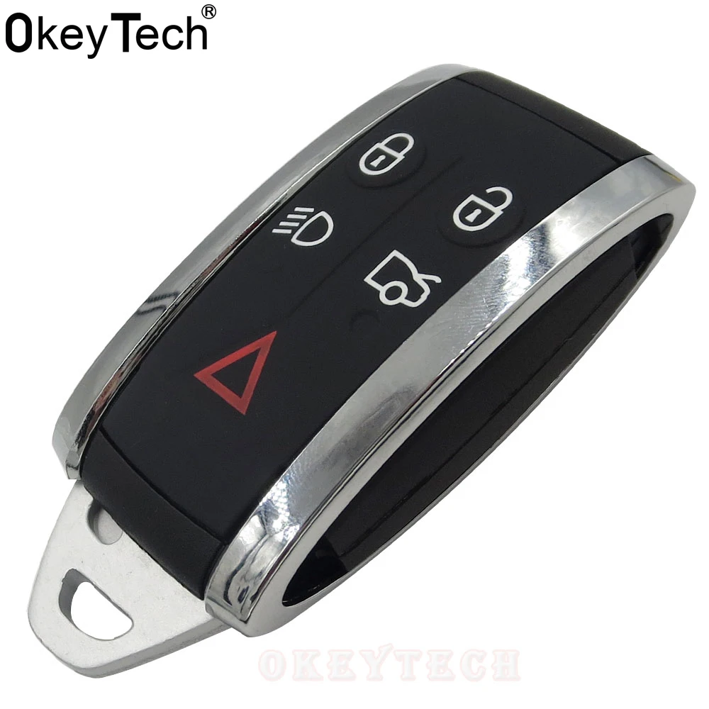 OkeyTech 5 Buttons For Jaguar X XF XK XKR New Smart Remote Key Shell