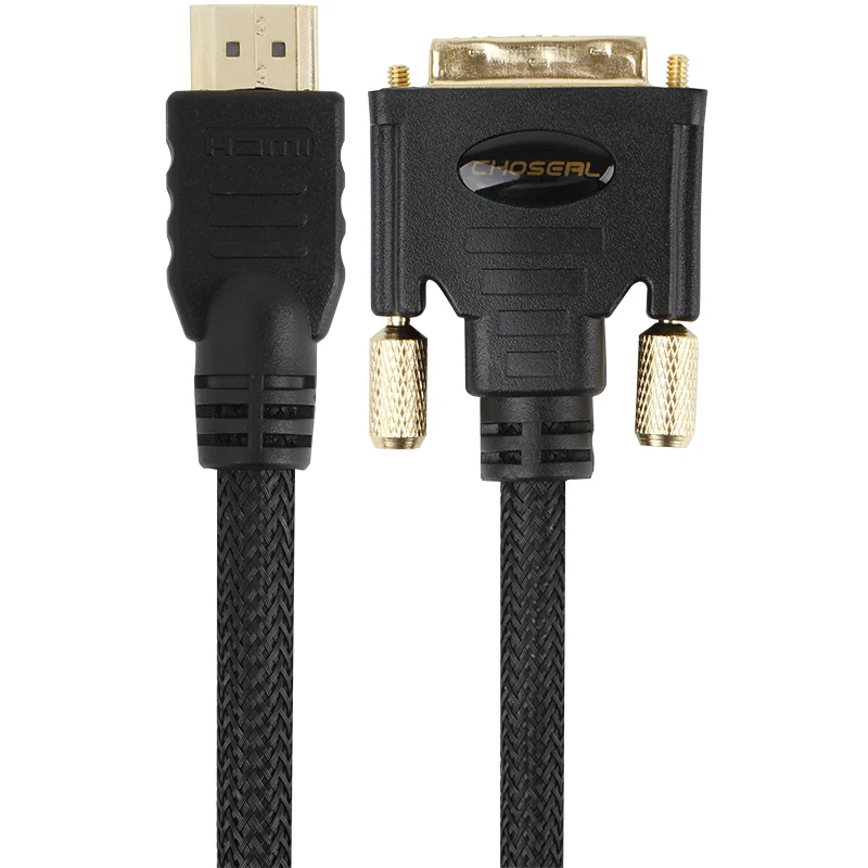 CHOSEAL Кабель HDMI DVI 24 + 1 Pin адаптер 4K 1080P двунаправленный D папа к Мужской конвертер