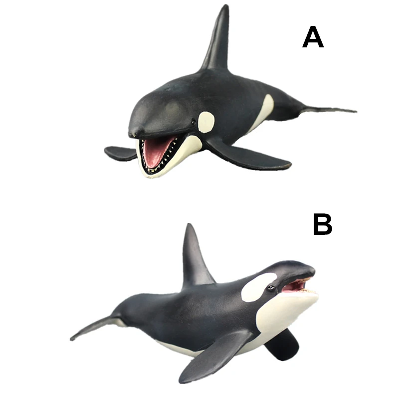 

2 Styles Orca Figures Fish Animal Killer Whales Action Figures Learning Education Toys For Kids Gifts Office Decoration 19cm