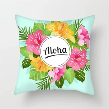 

Summer Style Cushion Cover Watermelon Pineapple Palm Leaf Pillow Cover for Sofa Home Tropical Decorative Pillows