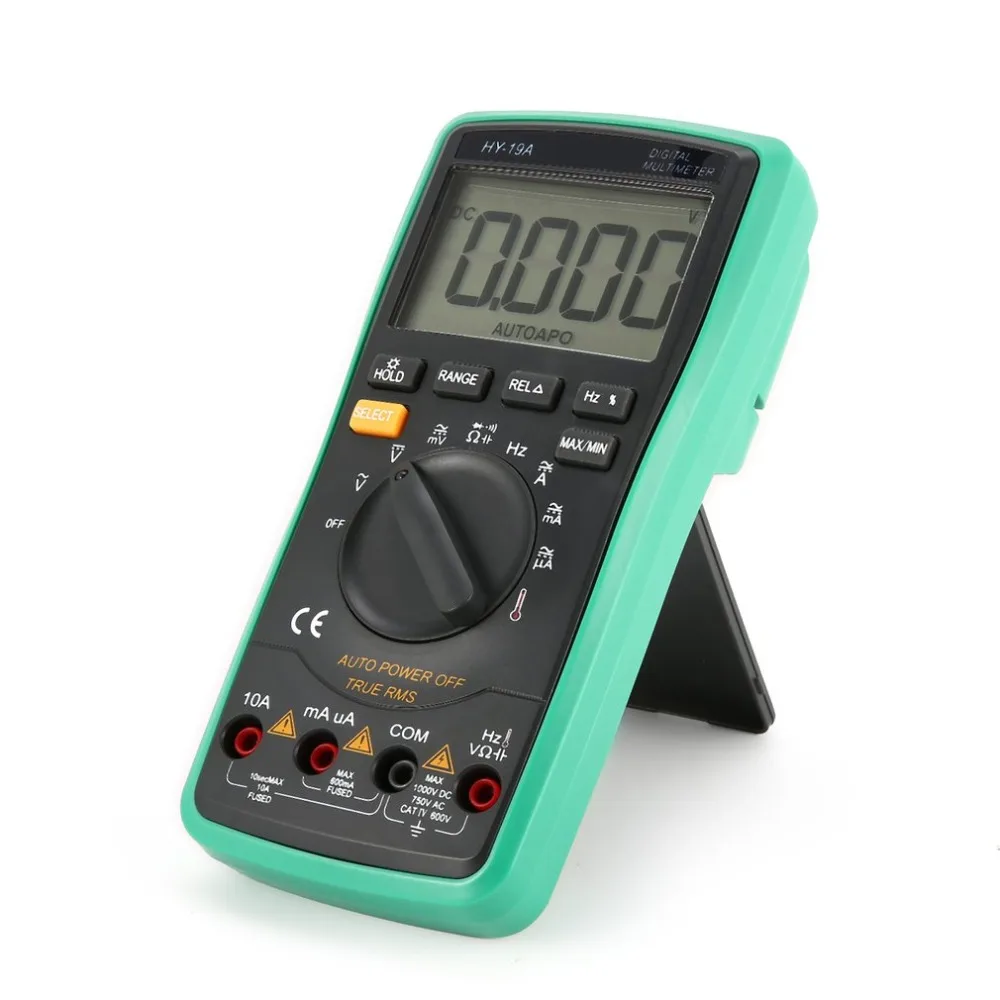 

Digital Multimeter HY-19A DC/AC Voltage Current Meter Handheld Ammeter Ohm Diode Capacitance Tester 5999 Counts Multitester