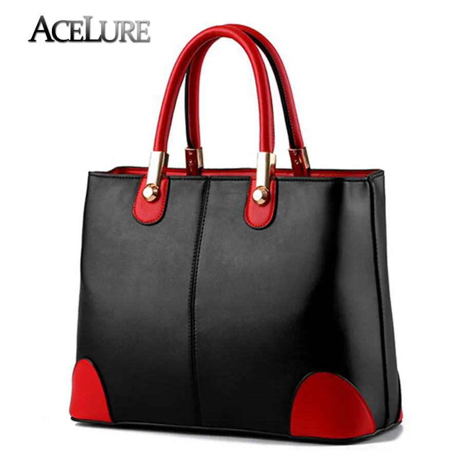 

ACELURE 2017 New Fashion PU Leather Women Handbag Big Shoulder Bags Soft Patchwork Ladies Crossbody Bag High Quality Travel bag