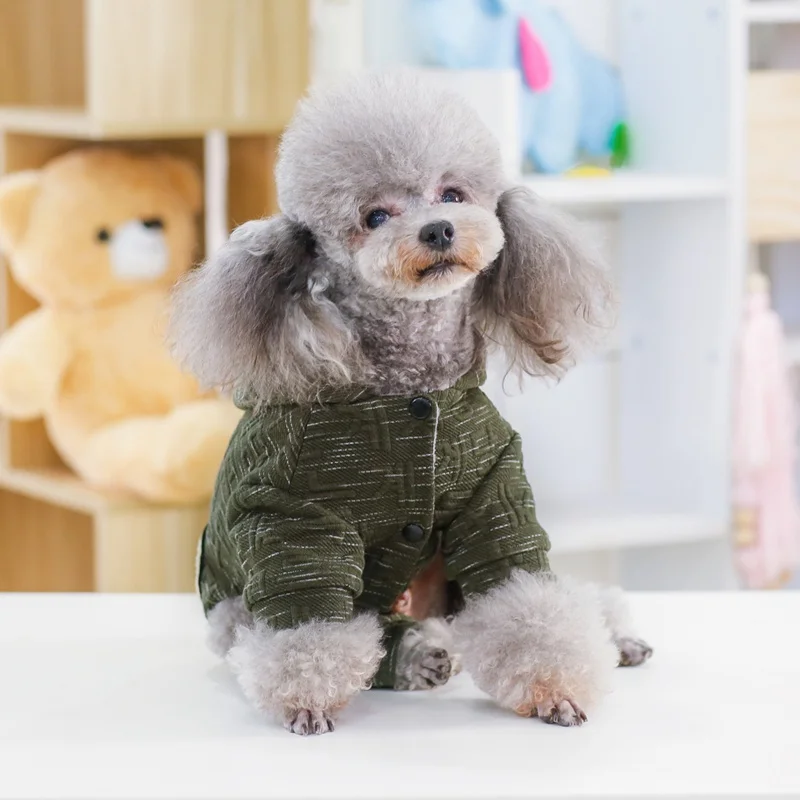 Комбинезоны для собак, четыре ноги, кашемировые толстовки с капюшоном, пальто для собак на осень и зиму, утолщенное теплое пальто для щенков