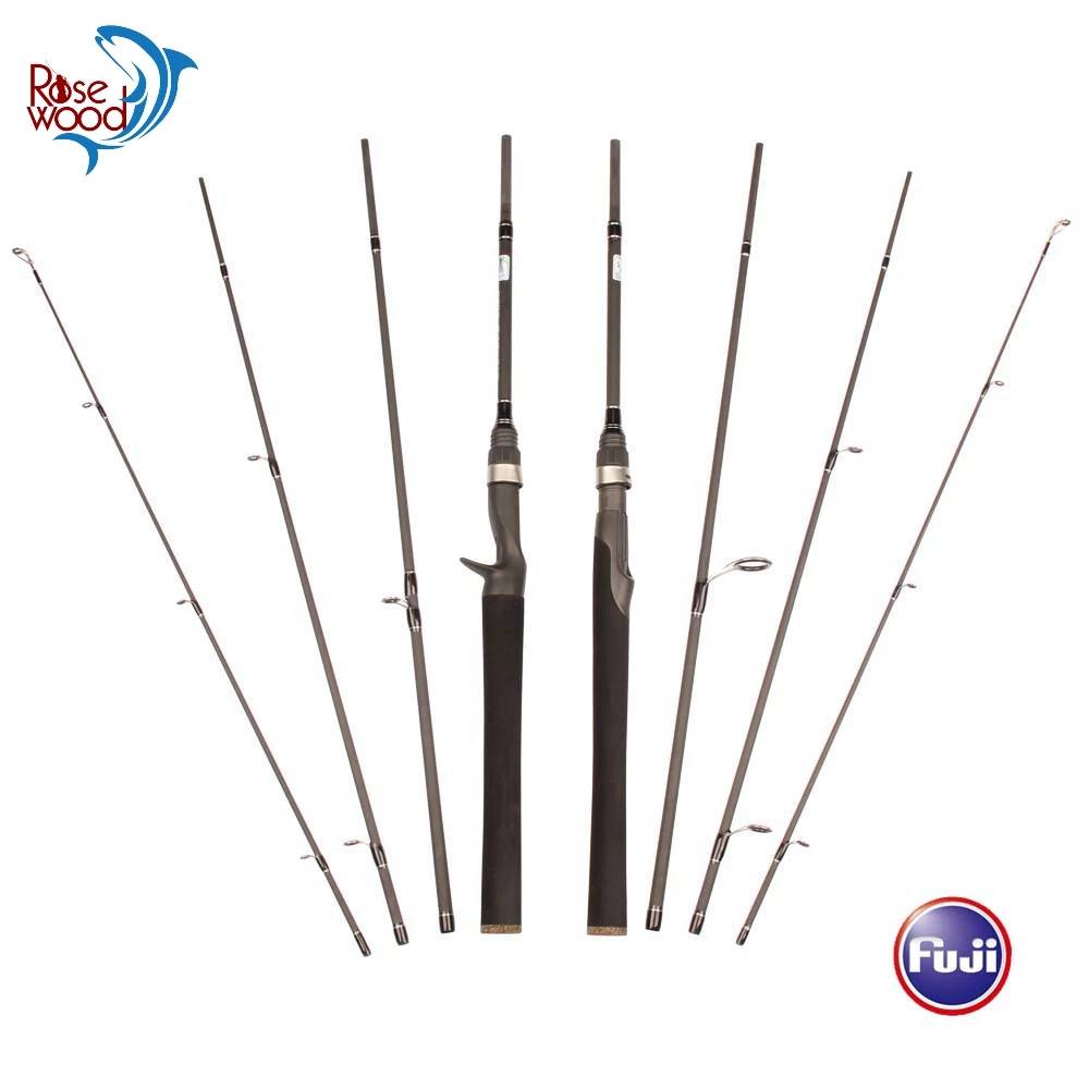 

RoseWood 30T Carbon Spinning/Casting Rod 4 Sections Travel Rod Fuji Rods 6'6'' 1.98m Fishing Pole Fishing Tackle