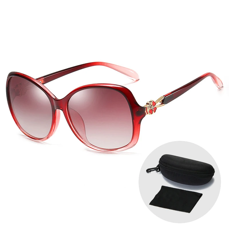 

Fashion Vintage Oversize Polarized Sunglasses Clout Goggles Driving Glasses 2019 Shades for Women Retro Sun Glasses with Case
