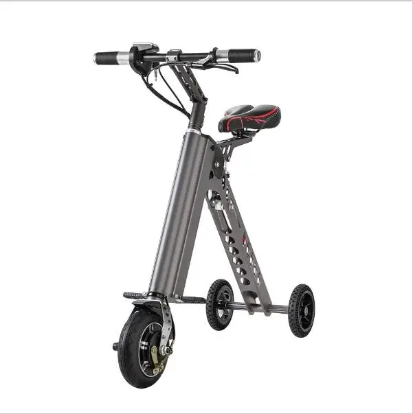 Discount 3 Wheel Foldable Electric Scooter Portable Mobility folding electric bike lithium battery bicycle electric bicycle 2