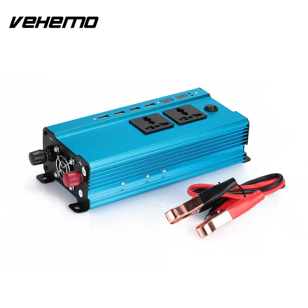 

DC 24V AC220V Power Inverter Car Inverter Solar Inverter Vehicle Charger Dual Cigar Lighter Aluminium Alloy Peak power 1200W