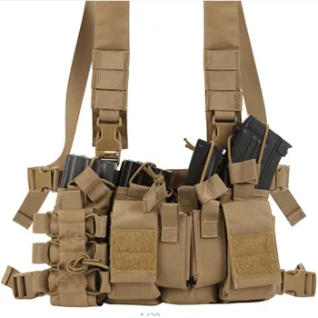 

Military Tactical Hunting Vest Outdoor Airsoft Training Multi Pocket D3 Carrier Army Chest Rig Vest for Paintball Shooting