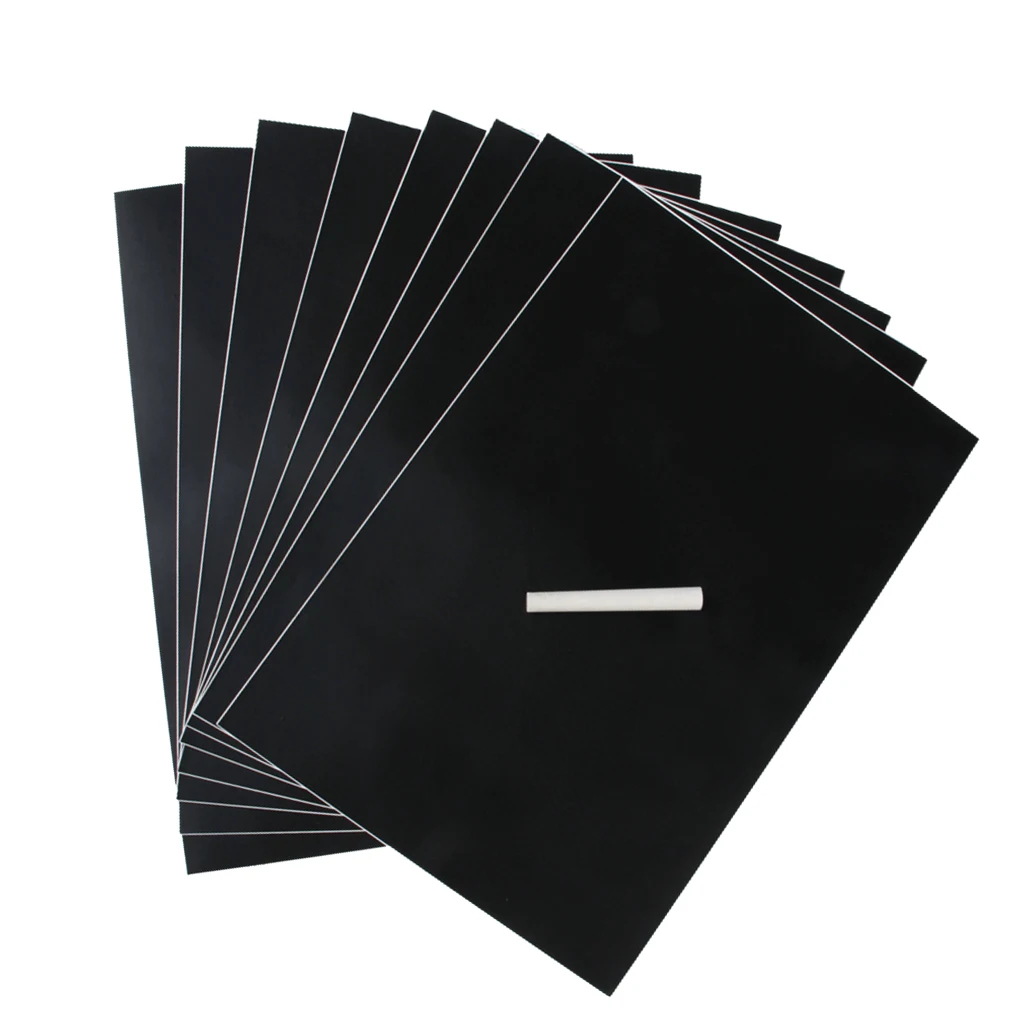 

8pcs A4 Removable Chalkboard Wall Decal PVC Blackboard Sticker Teaching Accs